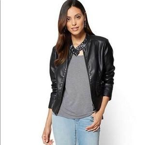 Faux Leather Moto Jacket | New York & Co.